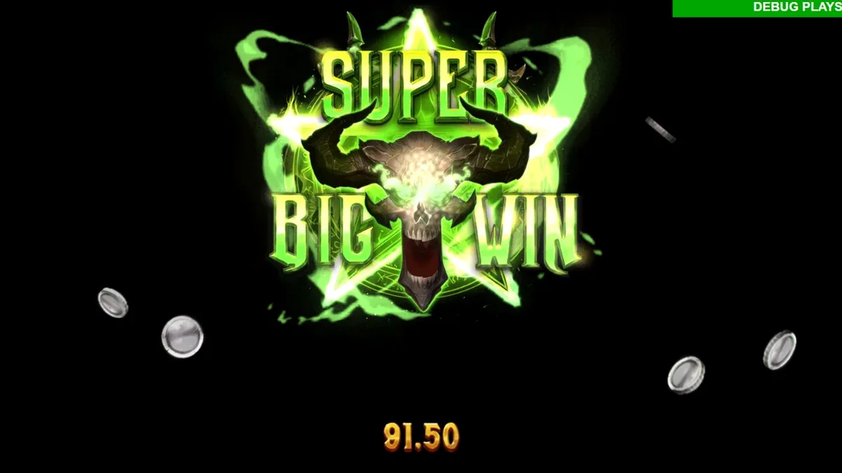 Tampilan visual slot Hellreign Scatter Magnet dengan tema neraka dan simbol iblis.